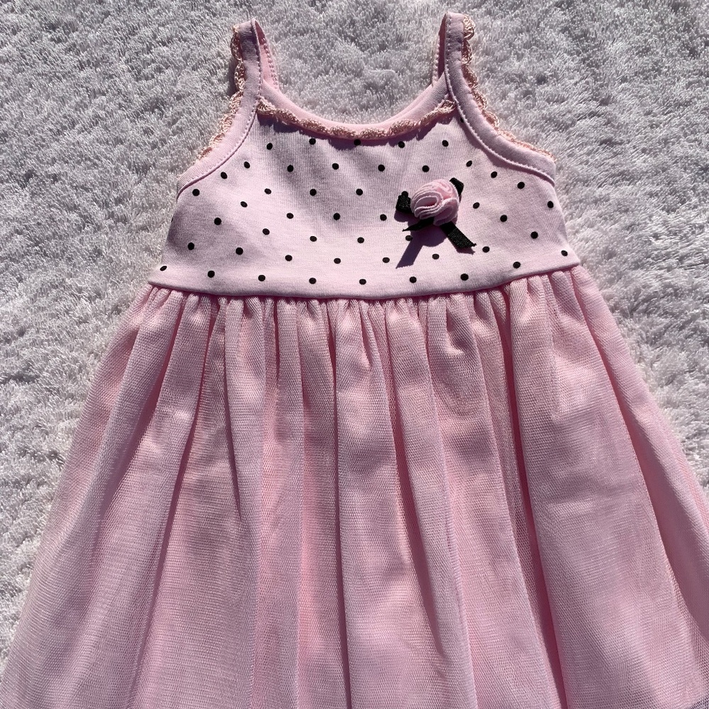 New Magnolia Baby Girls Pink Tulle 2 Pc Dress Set
